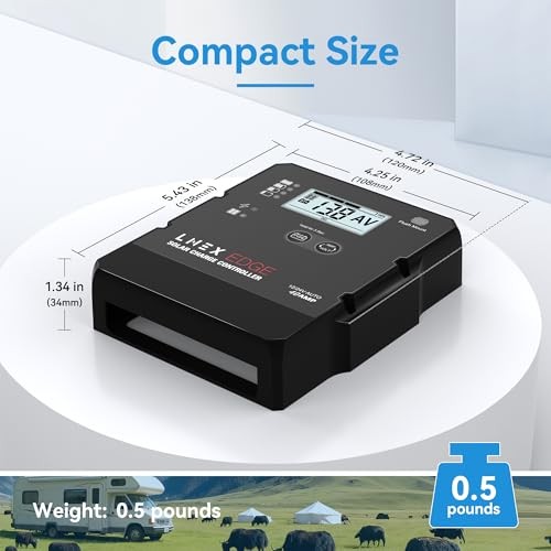Solar Charge Controller with Flush Mount Design, 6 Stage 40A Flush Mount