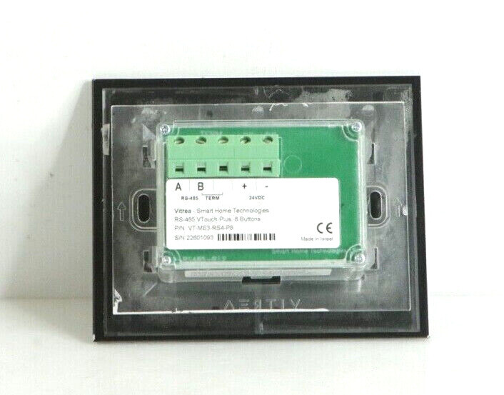Vitrea Smart Home Technologies VTouch Plus 8 Button Keypad (Black) j354