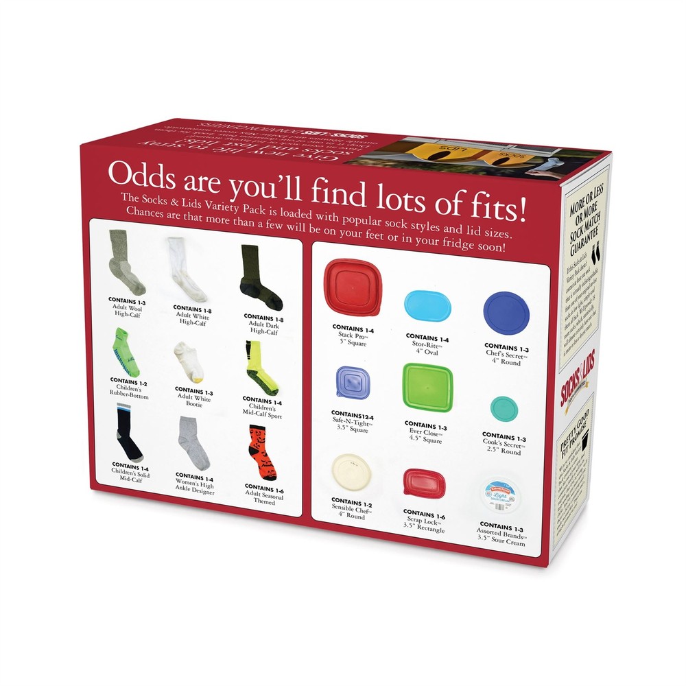 Socks & Lids Prank Gift Box Fake Packaging Present Organizer Joke