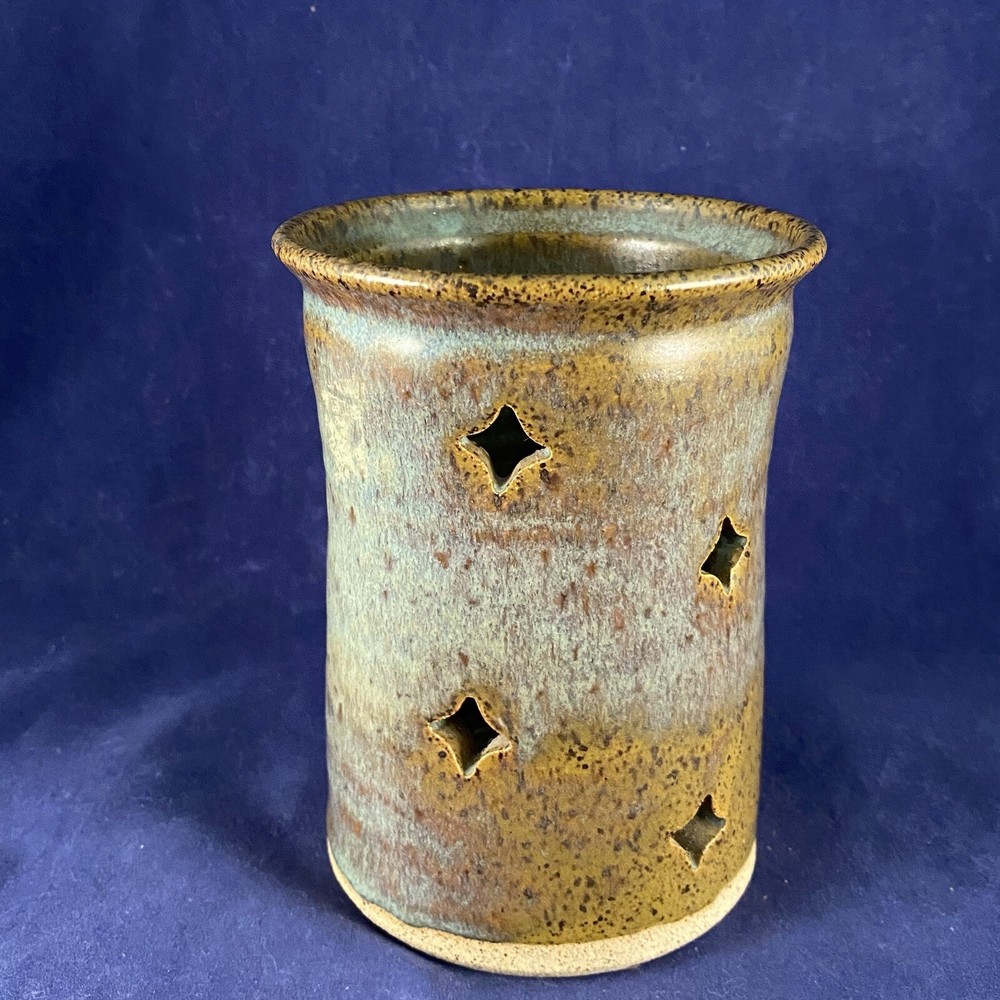 Artist Signed Studio Pottery Candle Holder Shade Votive Puller Tea light