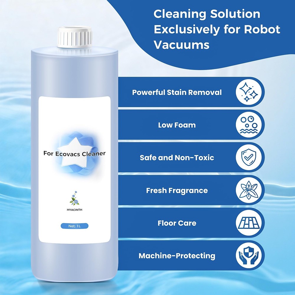 1L Multi-Surface Floor Cleaning Solution for Ecovacs Deebot T30S COMBO/T30S/X...
