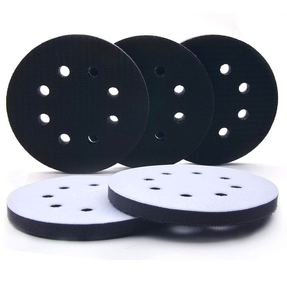 2PCS 5in Hook Loop Foam Cushion Interface Sanding Disc Sander Buffer Backing Pad