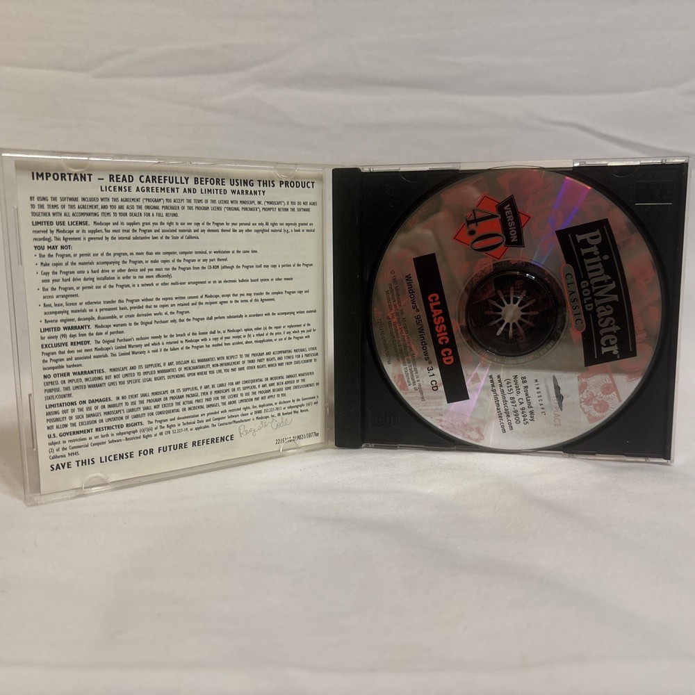 PrintMaster Gold Bonus Pack Version 4.0 1997
