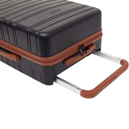 2PC Navigate Luggage Set 20" Carry-On Black