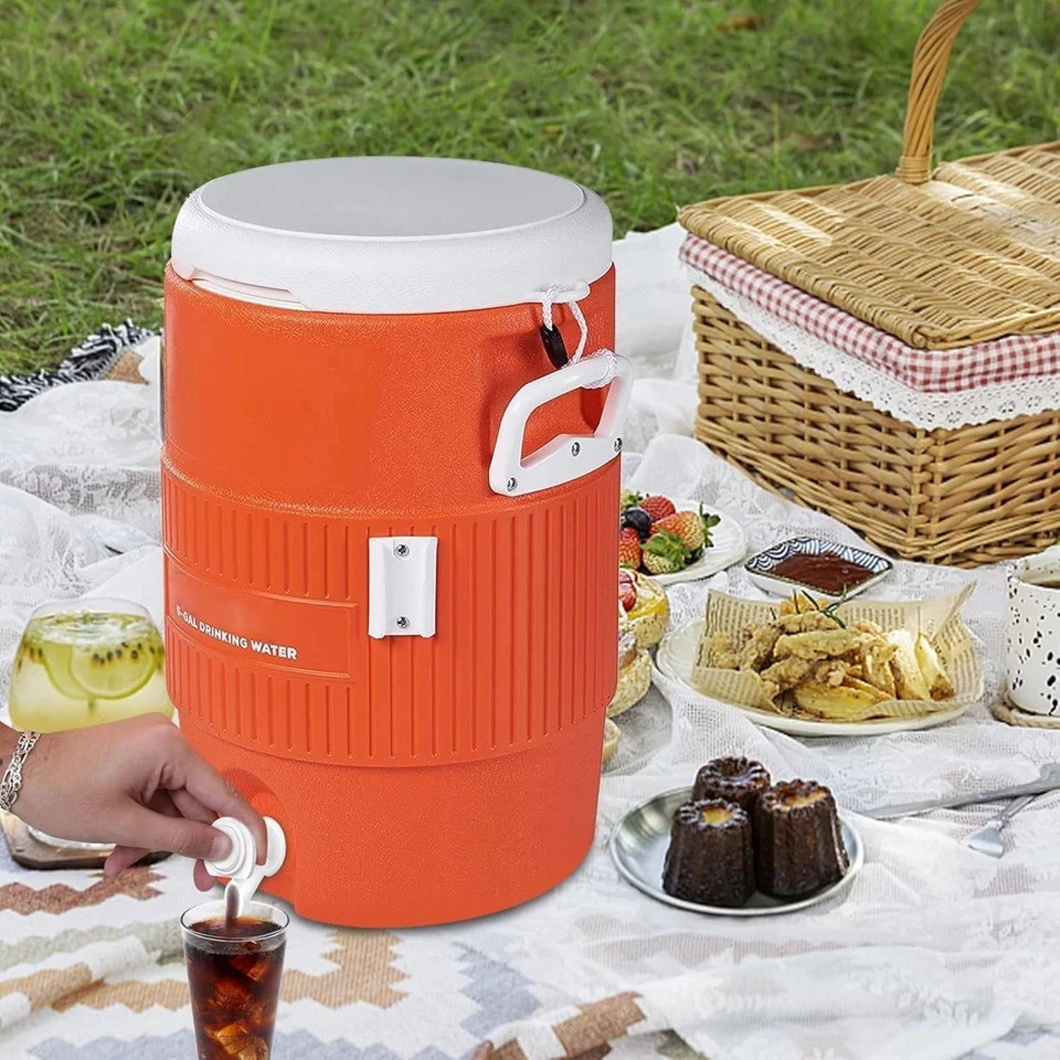 5 PCS White Push Button Water Spigot Replacement for Igloo 2-10 Gallon Cooler