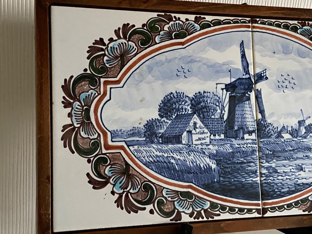 FREE SHIPMENT Unique handpainted TILE tableau Tichelaar Holland