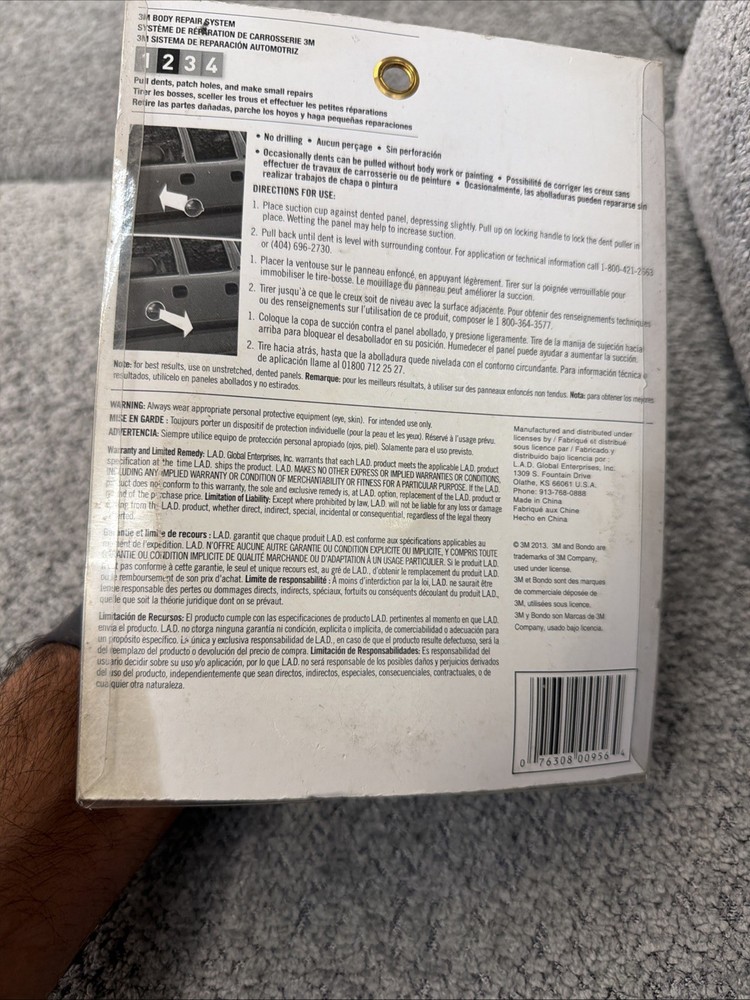 Bondo Dent Puller 956 Double Handle Locking Suction Cup