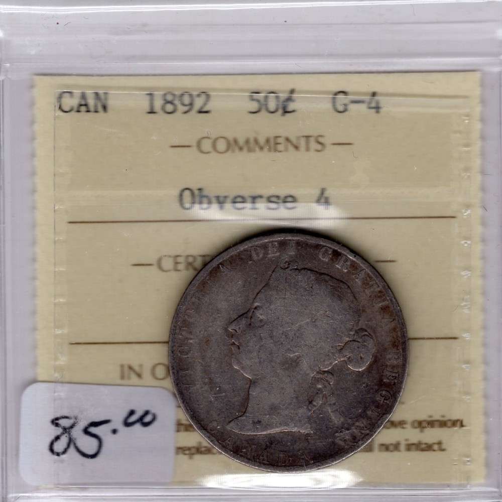 CAN  1892 50 cent G 4