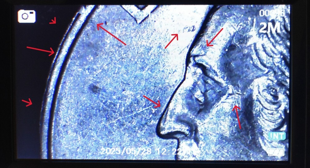 1996 P Quarter Error Broad Struck, Die Chips, Doulble Die Multi Errored
