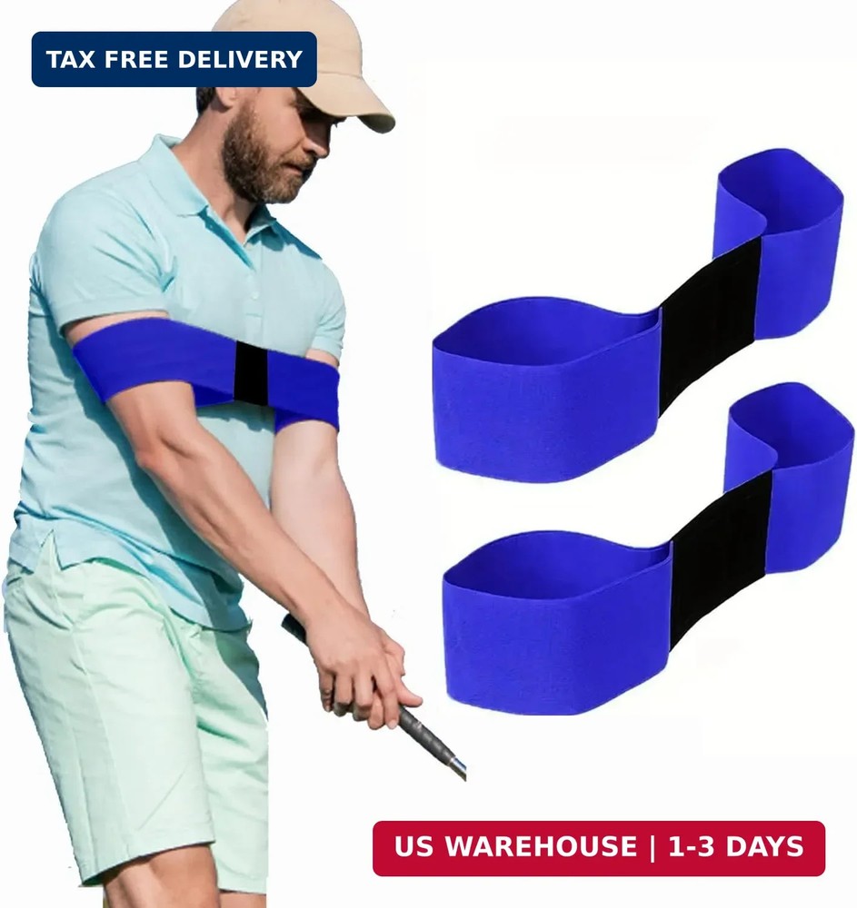 2-Pack Golf Swing Connector Band - Swing Plane Trainer for Arm Sync & Posture Co
