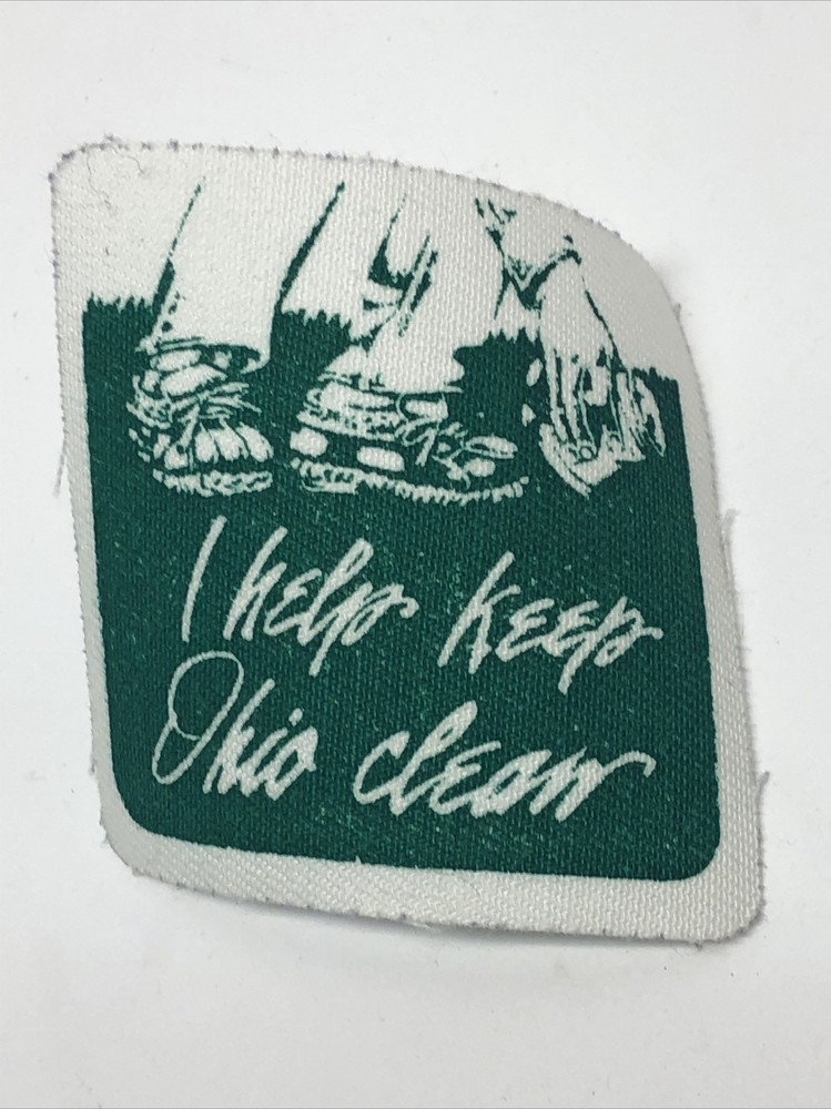 Vintage I Help Keep Ohio Clean Iron On Patch