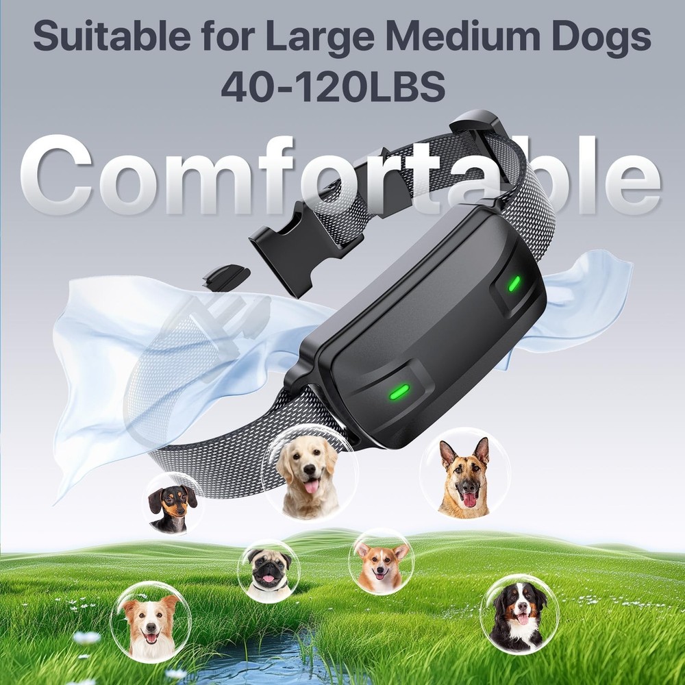 Dog Shock Collar with Remote Control, Dog Training Collar for Large Medium Do...