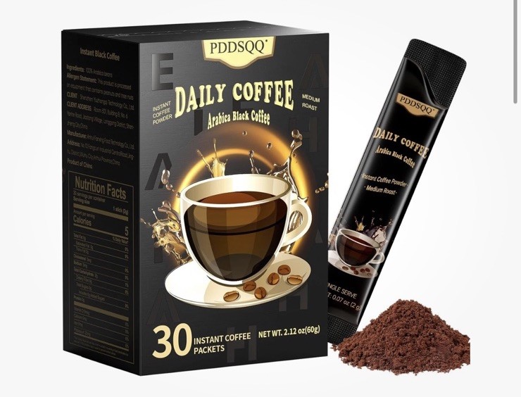Instant Coffee Packets | 30 Ct Medium Roast Arabica, Sealed