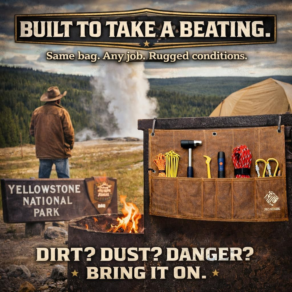 Tool Pouch, Roll-Up Storage Bag for Hand Tools & Wrenches