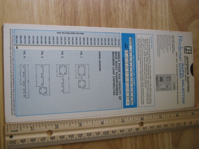 Performer Rapid Transformer Selector Slide Chart 1979