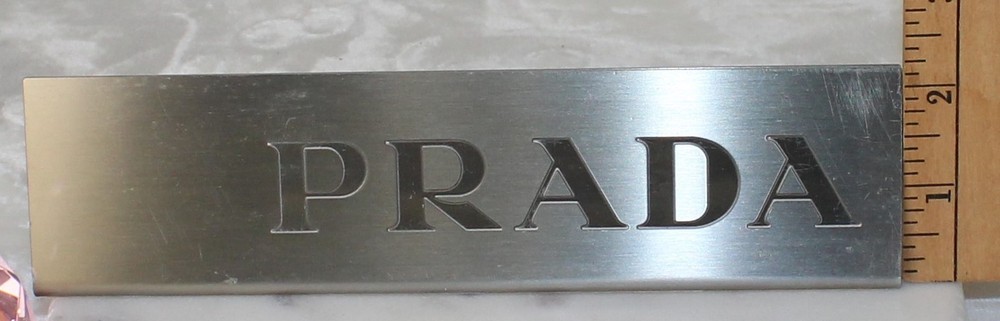 Prada Metal Display Stand Sign