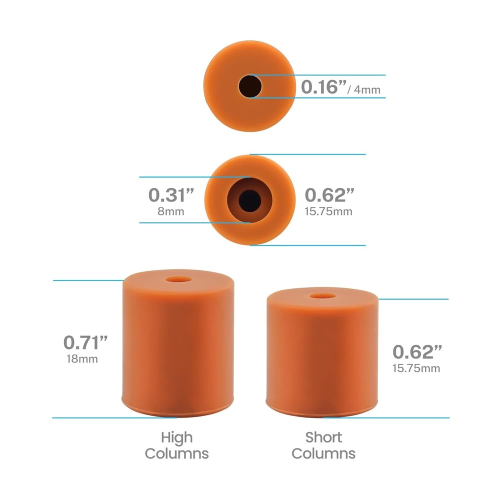 3D Printer Heat Bed Leveling Parts,Silicone Column Solid Mounts,Leveling Spring