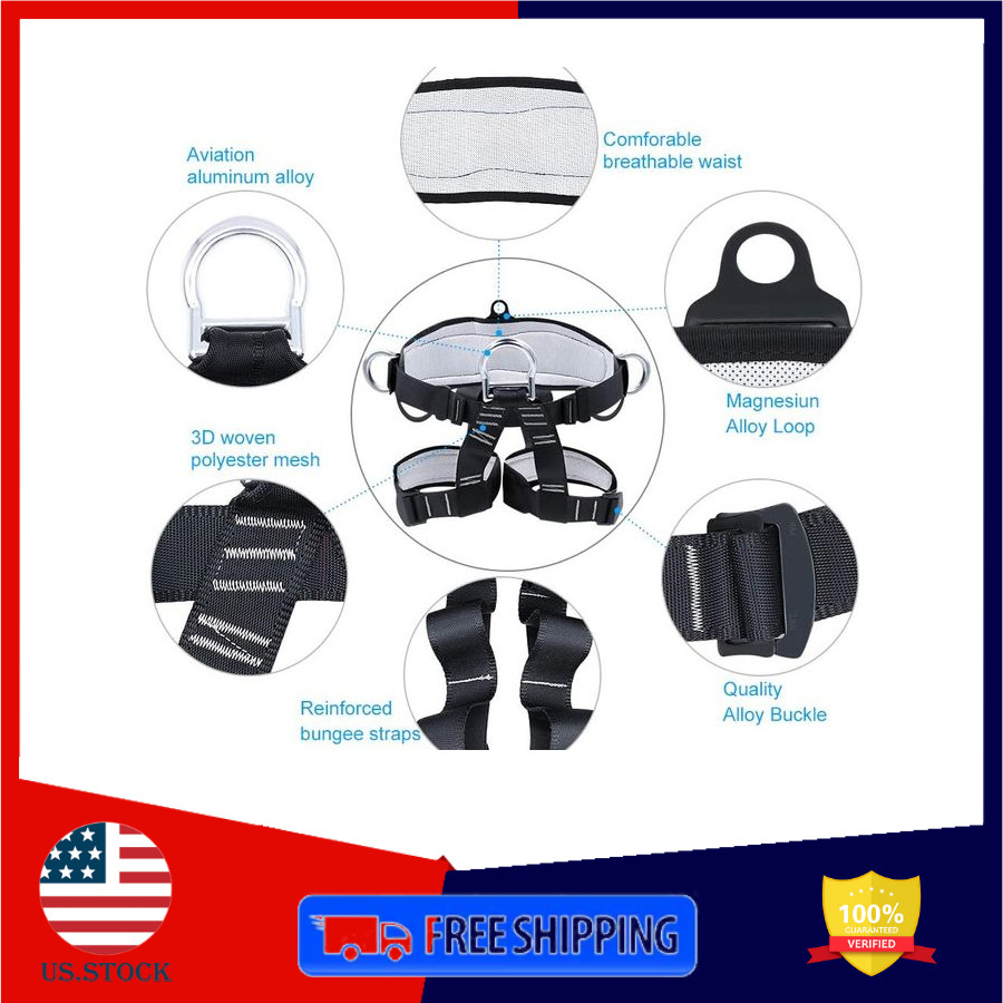 Thick Waist Safety Harness for Climbing, Rappelling & Tree Work