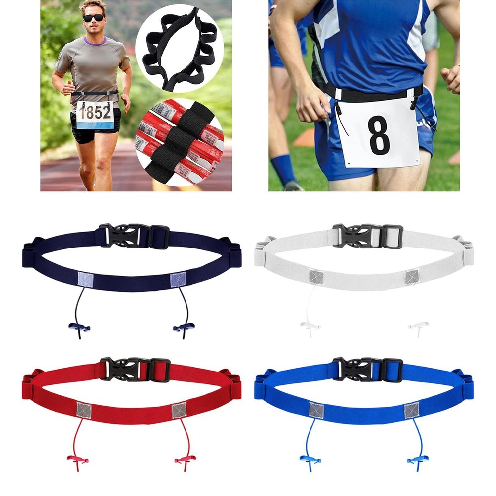 Running Number Belt Adjustable Versatile Quick Release Bib Holder Comfortable