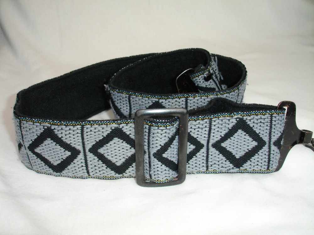 Soft HIPPIE CAMERA NECK STRAP Black / Grey  #0054