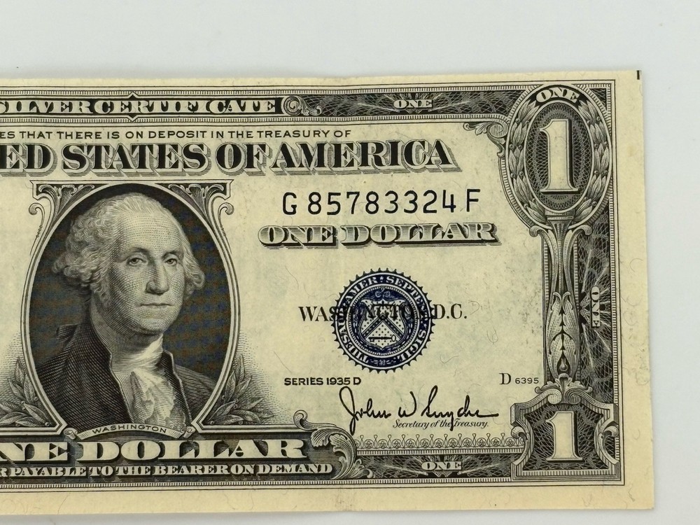 1935 D $1 Dollar Bill Note - Silver Certificate Blue Seal