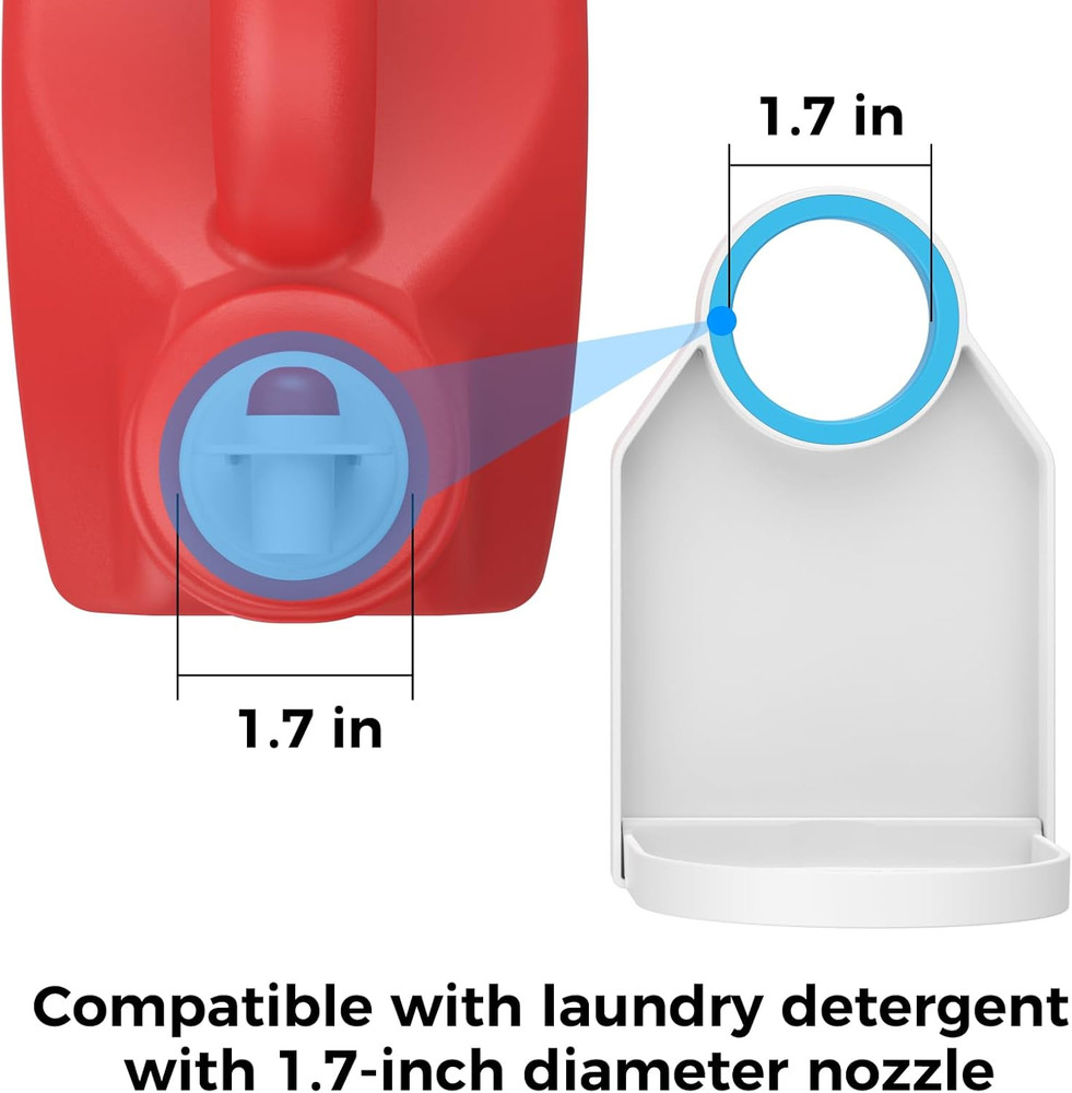 Laundry Detergent Dispenser Cup Holder & Nozzle Force-Saving Switch, Drip Catche