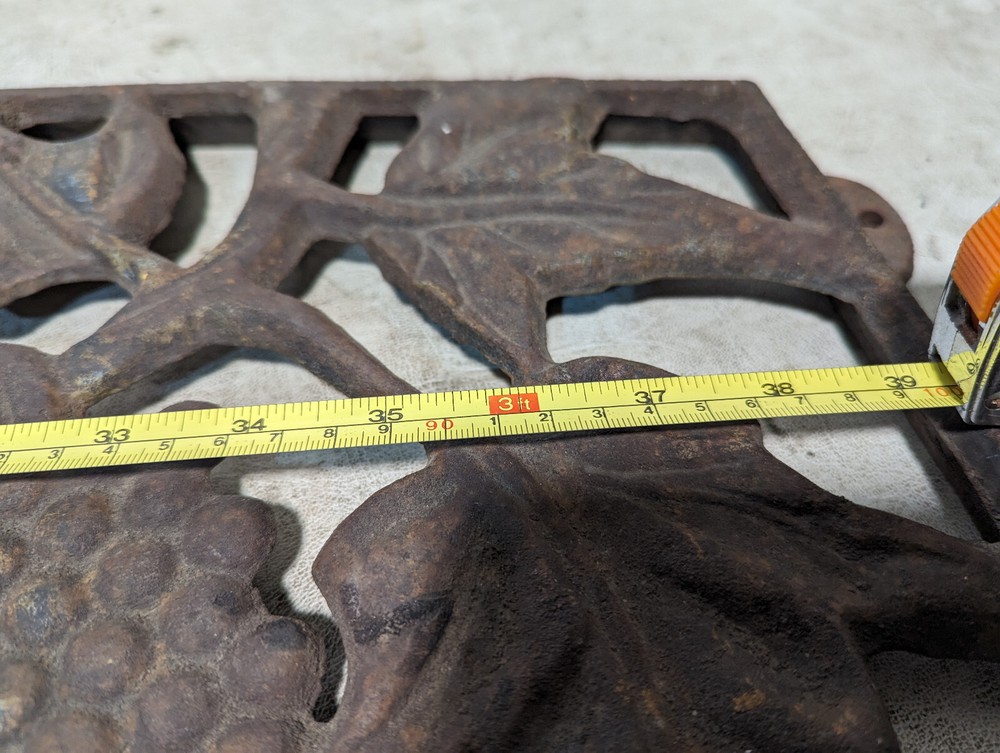 Antique Ornate Curved Cast Iron Design Element