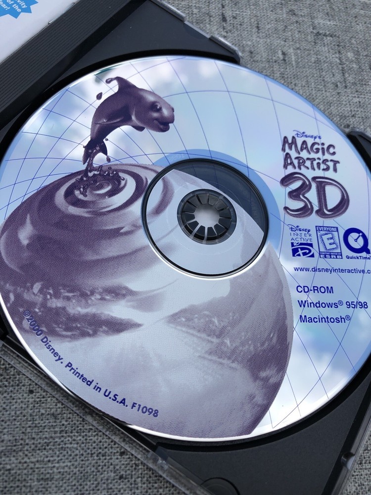 Disney Magic Artist 3D Computer Drafting Software Sculpt & Design 2000