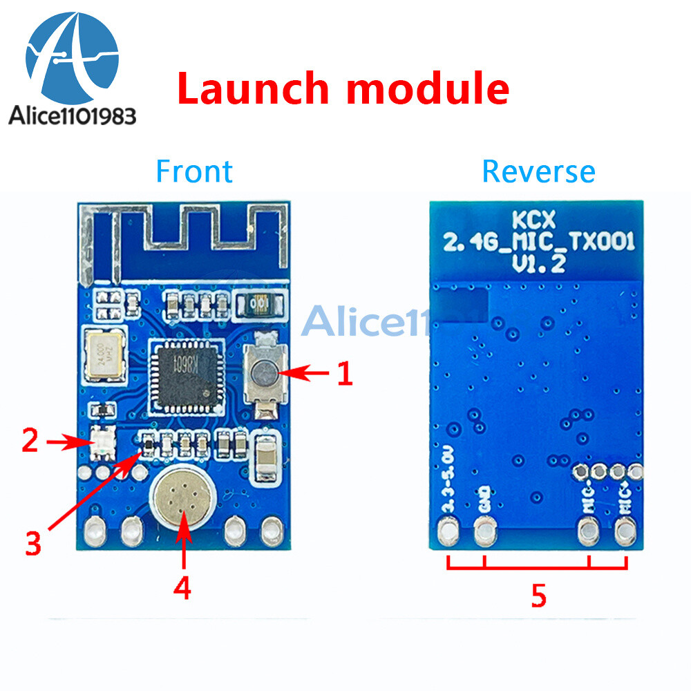 2.4G Wireless Microphone Audio Signal Transmitting Module Receiving Module