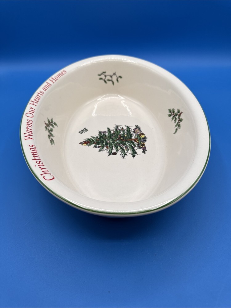 Spode Christmas Tree Sentiment Oval Rim Dish