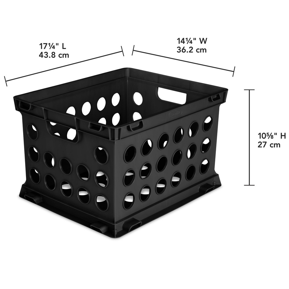 Sterilite File Crate, Versatile Plastic Storage Bin with Through Handles