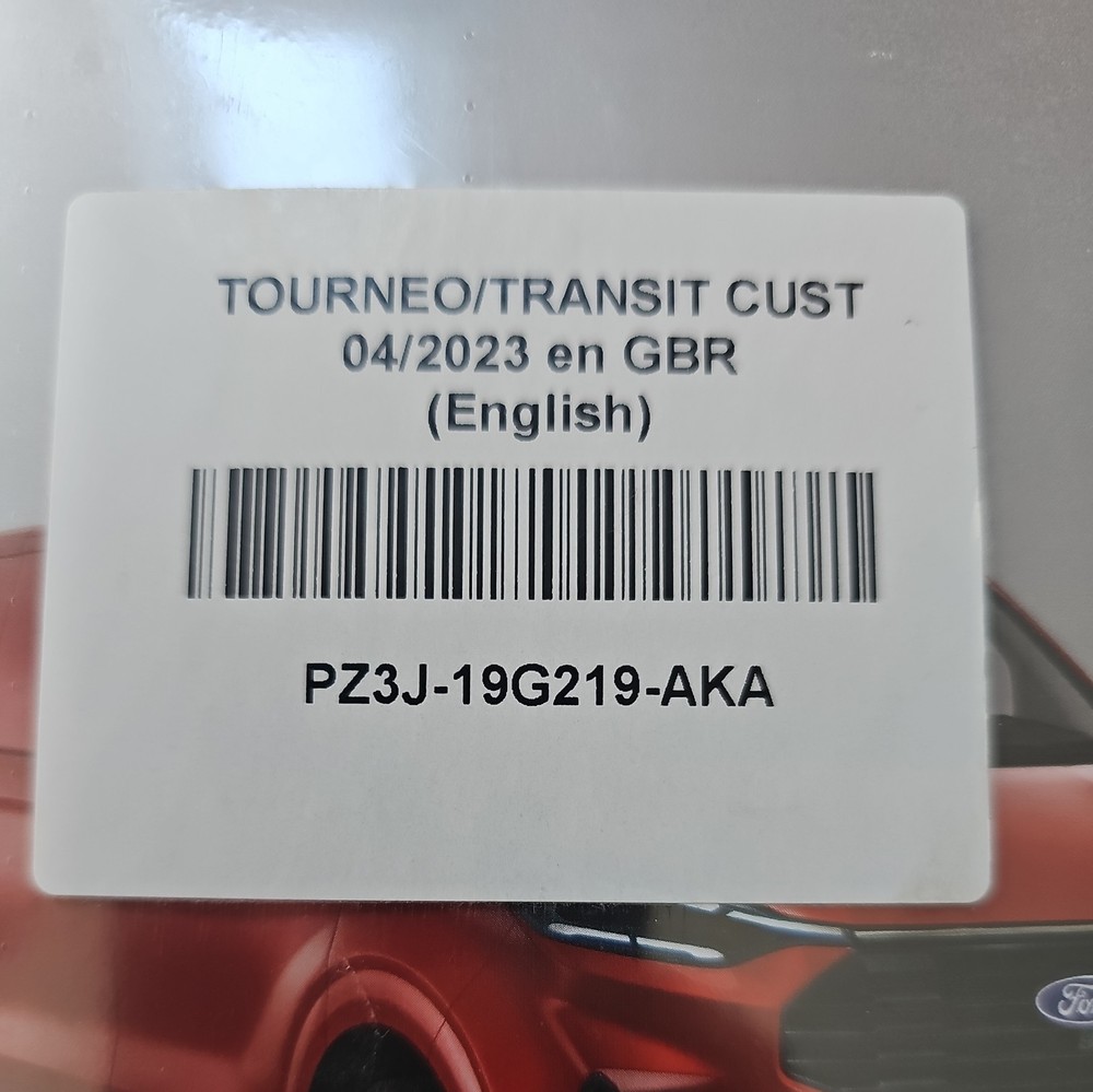 GENUINE FORD TRANSIT CUSTOM QUICK REFERENCE GUIDE 2020-2025
