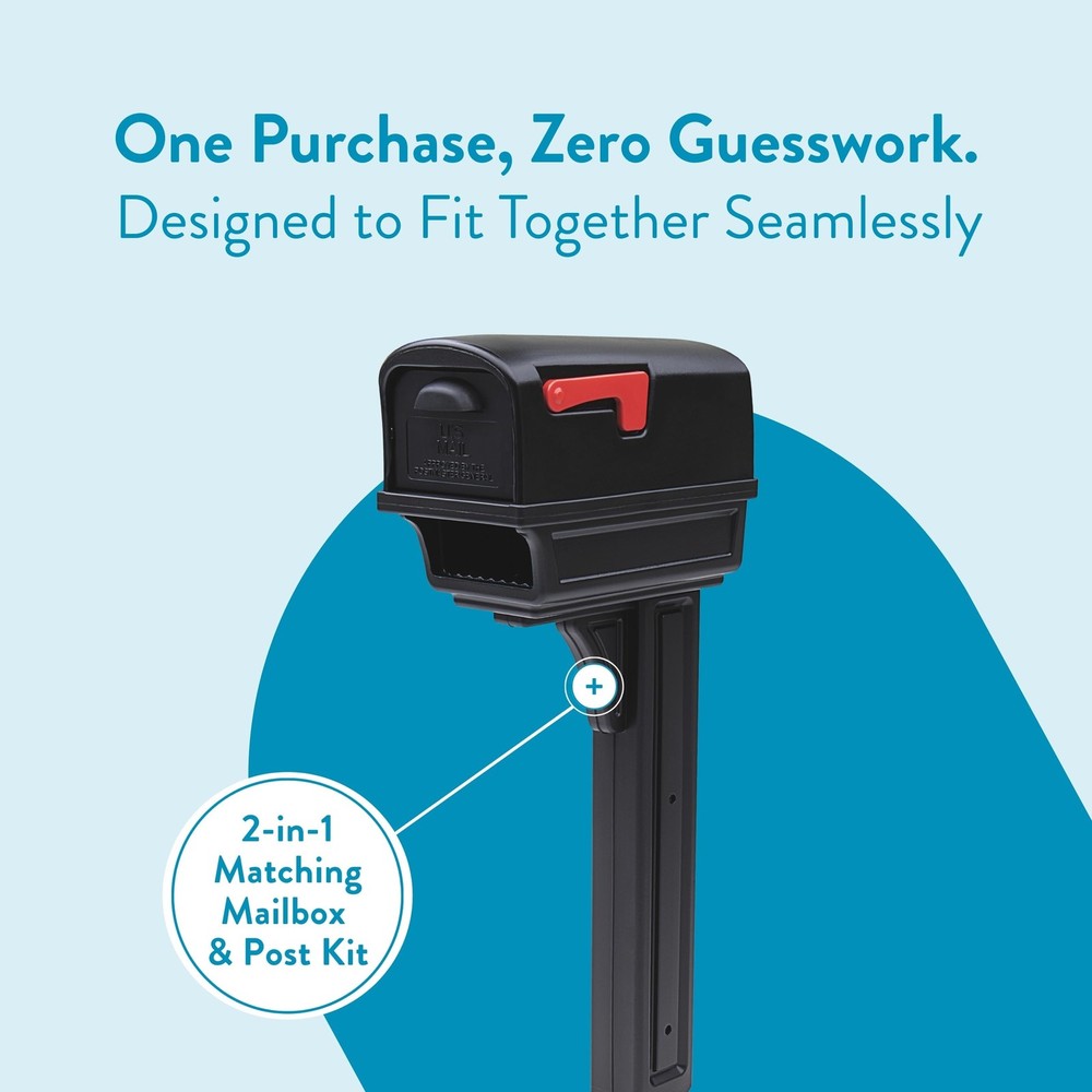 Gentry Plastic, Dual Access, Mailbox and Large, Black