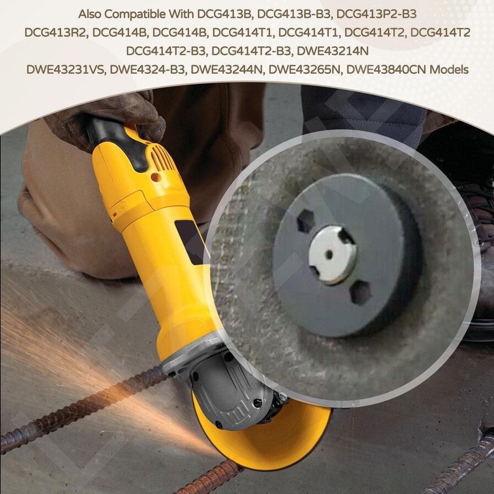 Angle Grinder Flanged Hex Nut Set for DeWalt DCG413, DCG414 Models - 2 Pcs