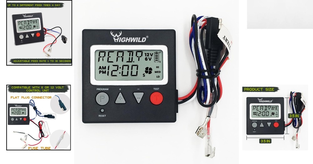 Digital Deer Feeder Timer with Adjustable Schedule & Memory Function