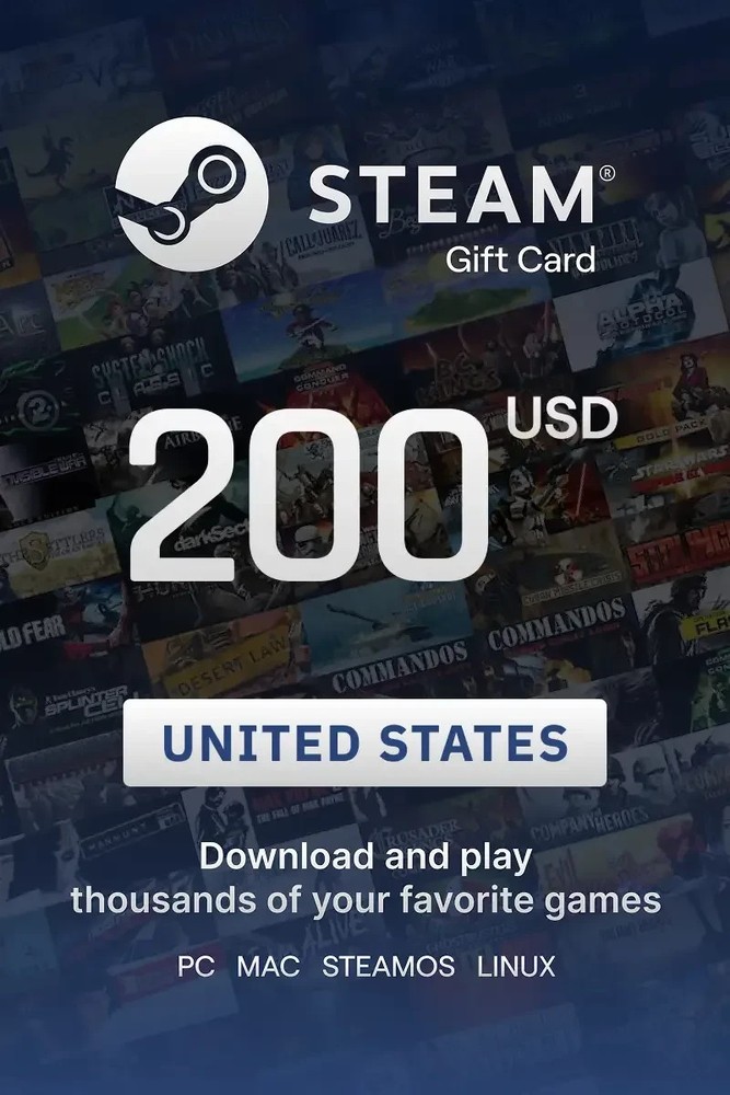 Steam Wallet Code $200 Currency