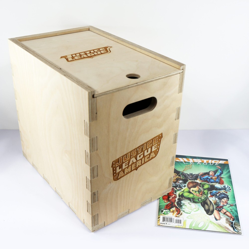 Justice League Timber Comic Storage Box *Comics Not Included