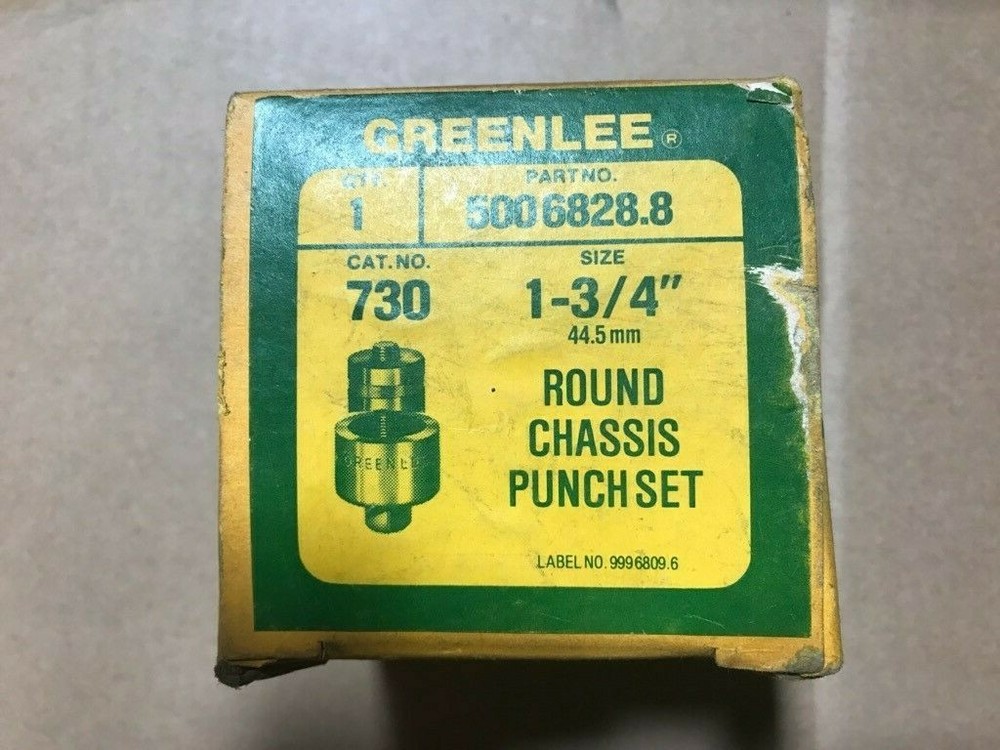 Greenlee 730 Draw Stud Punches Radio Punch Sets - assorted sizes