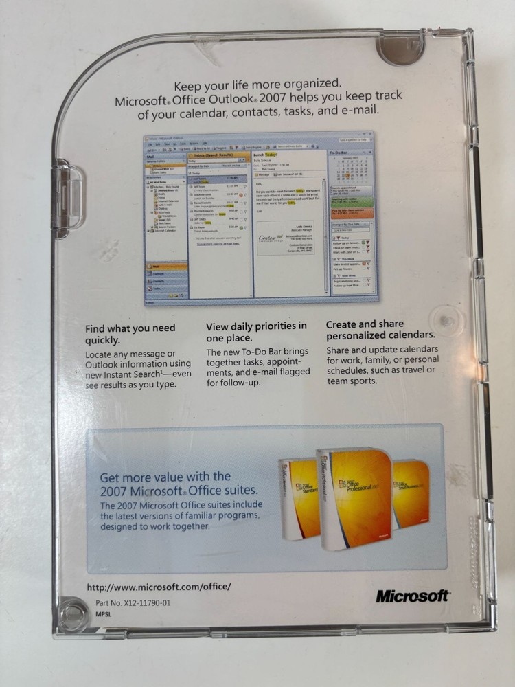 Microsoft Office Outlook 2007 Software CD With Product Key
