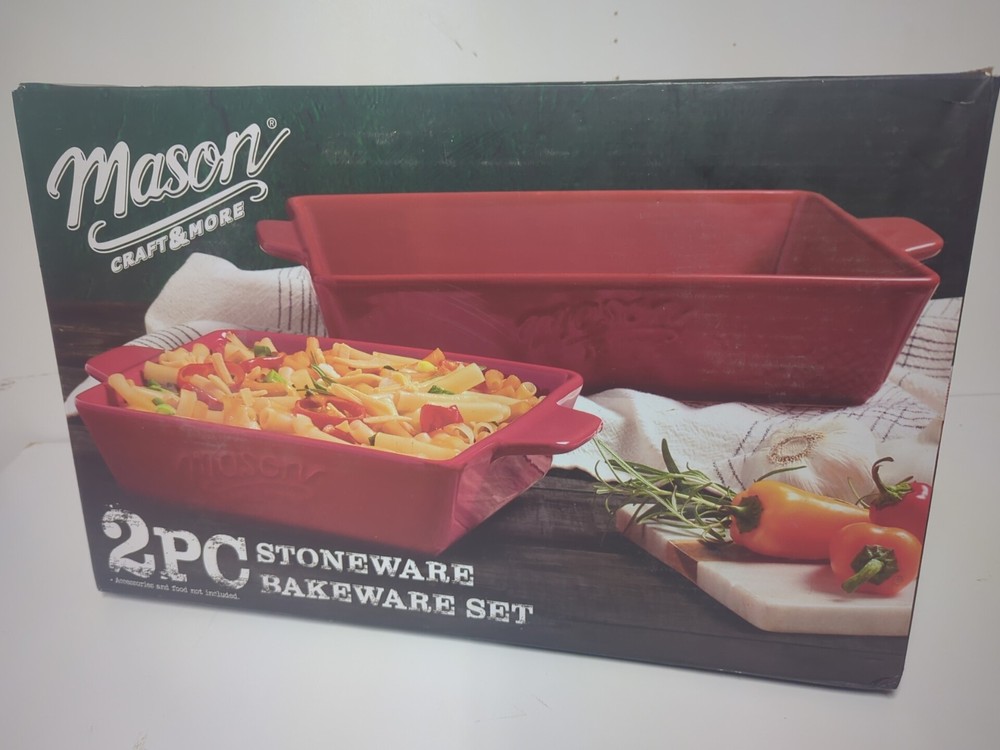 Mason Craft & More 2Pc Stoneware Bakeware Set