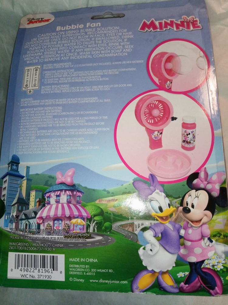 Minnie Mouse Bubble Fan