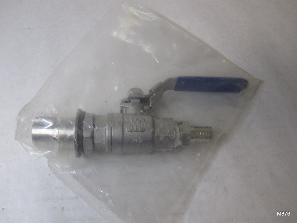 1/2 Inch Weldless Ball Valve Stainless Steel 304 Bulkhead For Home Brew