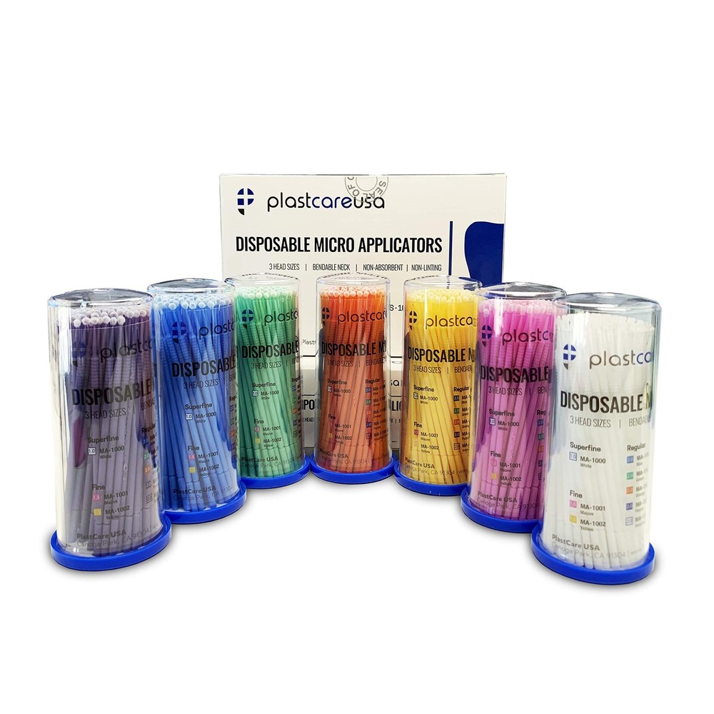 400 Regular Micro Applicator Brushes - Disposable Dental Regular, Orange