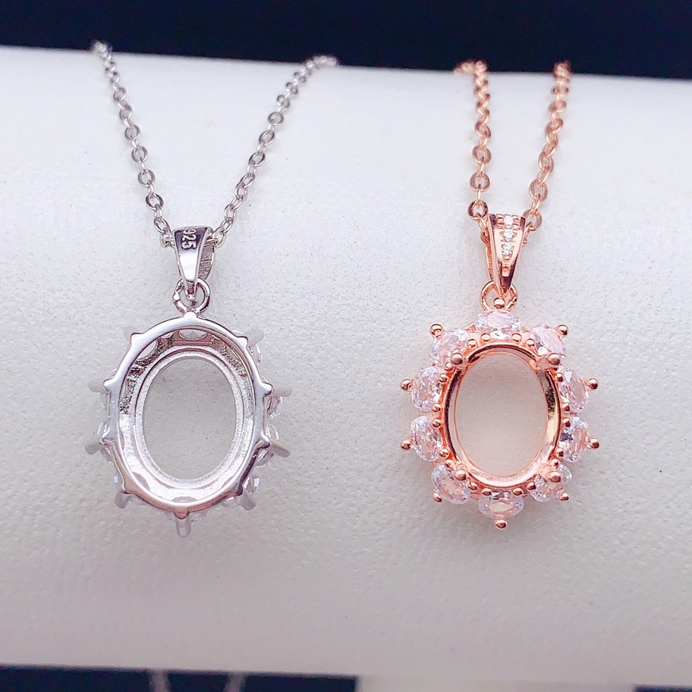 Silver 925 pendant empty setting, DIY blank setting YD108