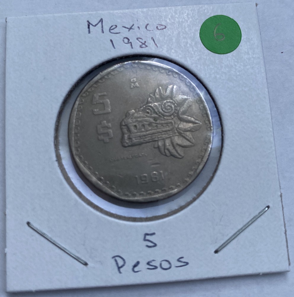 1981 Mexico 5 Pesos Coin B13