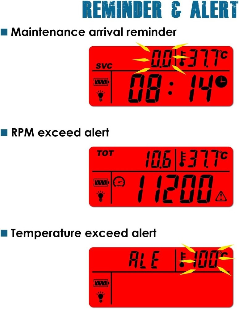 Engine Performance Monitor: Digital Hour Meter & Temperature Alert System