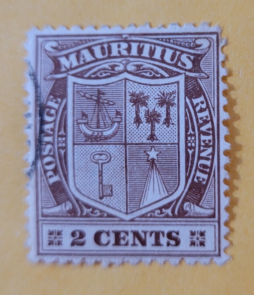 Postage Stamp - Mauritius - 2 Cents Face Value