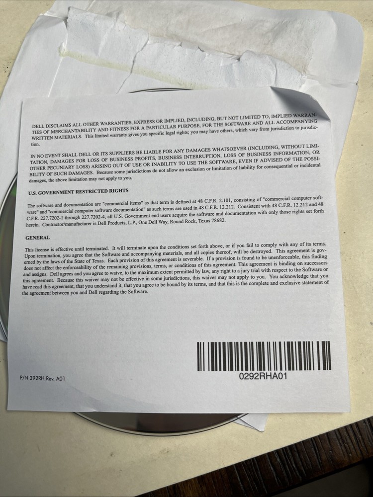 DELL Reinstallation 6 CD Discs Windows XP Pro, Roxio 5.2 Basic, Tools 2001 2002