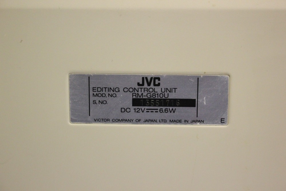 JVC RM-G810U EDITING CONTROL UNIT PARALLEL EDITING CONTROLLER UNTESTED