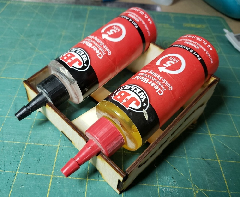 "Keep The Flow" Epoxy Bottle Holder keeps the epoxy in the nozzle between pours